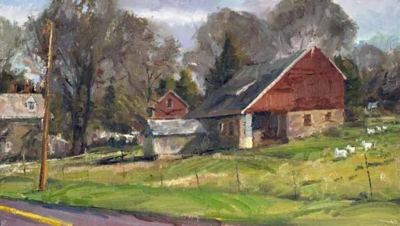 Bucks County Barn 9x16 by Howard Friedland.jpg
